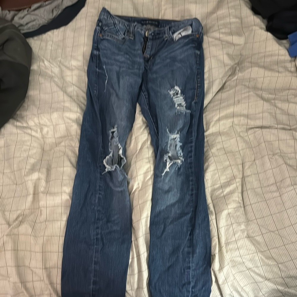 Blue Ripped Skinny Jeans